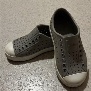 Native Charcoal Perforated Slip-Ons